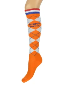 Stapp Horse Kniekous Horse Ruit Oranje&Wit&Blauw - Ruiterkleding
