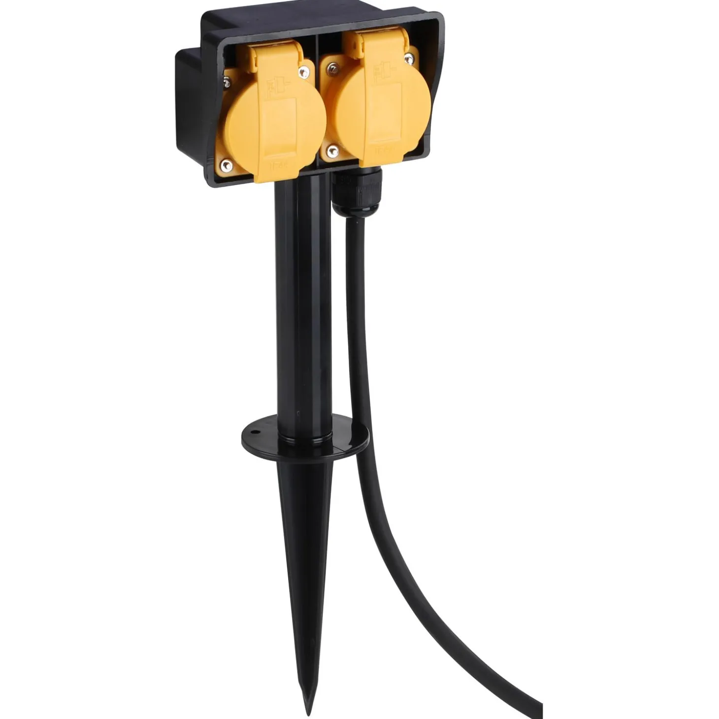 Starx Stekkerdoos Op Spie 2-Voudig Randaarde - Electra - 3 m Zwart