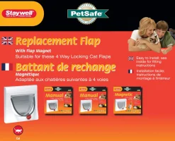 Staywell-Petsafe Vervangingsklep En Magneet 900 - Kattenluik - per stuk