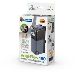 Superfish Aquaflow 100 Dual Action Filter - Binnenfilters - 11x6.5x23 cm Zwart 50-200 l/h