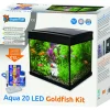 Superfish Aquarium Aqua 20 Goldfish Kit Led - Aquaria - 36x23x32.1 cm Zwart Transparant Ca. 20 L