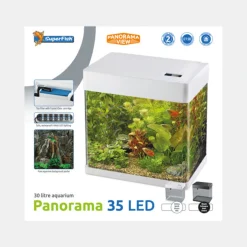 Superfish Aquarium Panorama 35 Led - Aquaria - 38x26.5x39.5 cm Wit Ca. 35 L