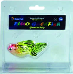 Superfish Fluo Goldfish Butterfly - Aquarium - Ornament - 14x14x6 cm Wit