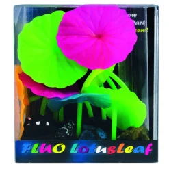 Superfish Fluo Lotus Leaf - Aquarium - Ornament - 11x10x7.5 cm Paars
