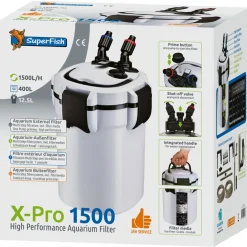 Superfish X Pro Aquarium Buitenfilter 1500 - Filters - 400 l Wit 400 l/h