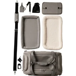 Tavo Pets Dupree Autostoel - Hondenautoaccessoire - 47x29x26 cm Grijs Zwart