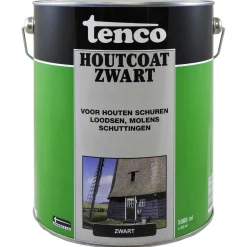 Tenco Houtcoat - Houtveredeling - 5 l Zwart Dekkend