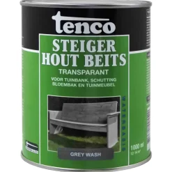 Tenco Steigerhoutbeits - Tuinbeits - 1 l Grey Wash Transparant