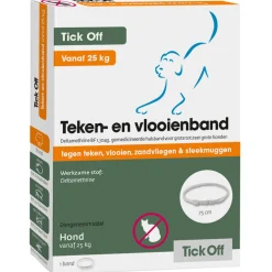Tick Off Vlooien- En Tekenband Vanaf 25 Kg - Anti tekenmiddel - 75 cm > 25 Kg