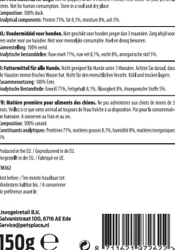 Timo Eendennekken - Hondensnacks - 150 g
