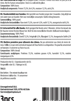 Timo Paardenoren Met Haar - Hondensnacks - Paardenvlees 3 stuks