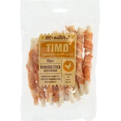 Timo Runder Kauwstick - Hondensnacks - Kip 12 cm 150 g 15 stuks
