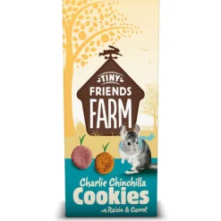 Tiny Friends Farm Charlie Chinchilla Cookies - Knaagdiersnack - Bosbessen Wortel 120 g