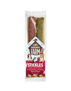Tiny Friends Farm Christmas Stickles - Knaagdiersnack - Cranberry Appel 100 g