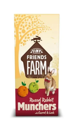 Tiny Friends Farm Russel Carrot & Leek Munchers - Knaagdiersnack - Wortel Groente 120 g