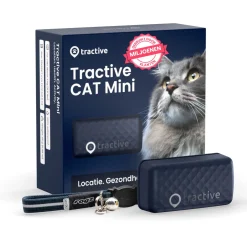 Tractive Gps Cat Mini - Kattenlocatievinder - 5.5x2.8x1.7 cm Dark Navy Geschikt Voor Katten > 3 Kg