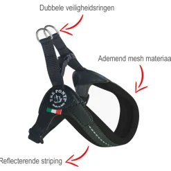 Tre Ponti Fibbia Verstelbaar Hondentuig Mesh - Hondenharnas