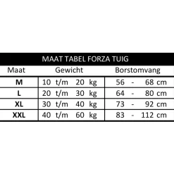 Tre Ponti Forza Tuig Zwart&Reflectie - Hondenharnas