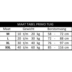 Tre Ponti Primo Tuig Zwart&Reflecterend - Hondenharnas