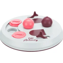 Trixie Activity Flip Board - Kattenspeelgoed - Ø23 cm Beige Pink Lila