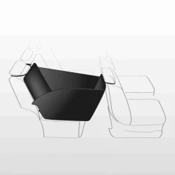 Trixie Autobeschermdeken Smal Met Hoge Zijdelen - Hondenautoaccessoire - 145x50 cm Zwart Beige