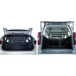 Trixie Autorek Met Hoofdsteun Fixatie - Hondenautoaccessoire - 172 cm Zilver Zwart