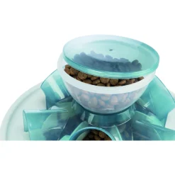 Trixie Cat Activity Strategiespel Tunnel Feeder - Kattenspeelgoed - Ø28x14 cm Blauw Grijs