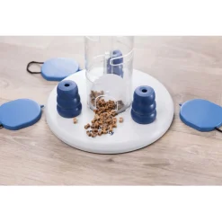 Trixie Dog Activity Gambling Tower Strategiespel - Hondenspeelgoed - Ø25 cm Dark Navy Wit Lichtblauw Level 2