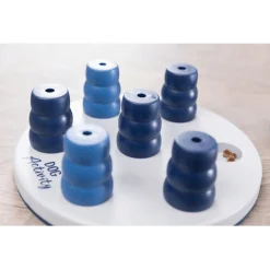 Trixie Dog Activity Mini Solitaire Strategiespel - Hondenspeelgoed - Ø20 cm Dark Navy Wit Oranje Level 1
