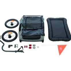 Trixie Fietskar - Hondenfietskar - Grijs Groen 71x95x85/138 Cm Tot 35 Kg Medium
