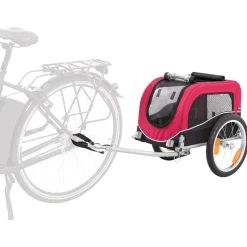 Trixie Fietskar - Hondenfietskar - Zwart Rood 53x60x60/117 Cm Tot 15 Kg Small