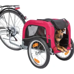 Trixie Fietskar - Hondenfietskar - Zwart Rood 53x60x60/117 Cm Tot 15 Kg Small