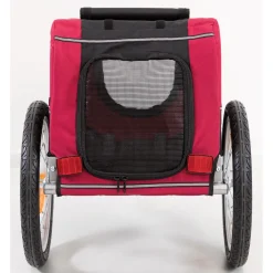 Trixie Fietskar - Hondenfietskar - Zwart Rood 53x60x60/117 Cm Tot 15 Kg Small
