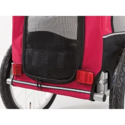Trixie Fietskar - Hondenfietskar - Zwart Rood 53x60x60/117 Cm Tot 15 Kg Small