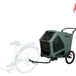 Trixie Fietskar - Hondenfietskar - Grijs Groen 64x92x80/130 Cm Tot 25 Kg Small