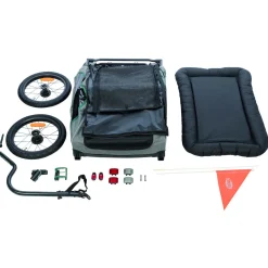 Trixie Fietskar - Hondenfietskar - Grijs Groen 64x92x80/130 Cm Tot 25 Kg Small
