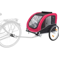 Trixie Fietskar - Hondenfietskar - Zwart Rood 75x86x80/145 Cm Tot 30 Kg Large