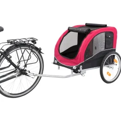 Trixie Fietskar - Hondenfietskar - Zwart Rood 75x86x80/145 Cm Tot 30 Kg Large