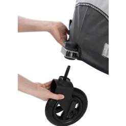 Trixie Fietskar Opvouwbaar - Hondenfietskar - Grijs Zwart 58x93x74/114 Cm Tot 15 Kg Small