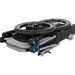 Trixie Fietskar Opvouwbaar - Hondenfietskar - Grijs Zwart 58x93x74/114 Cm Tot 15 Kg Small