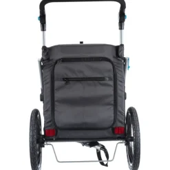 Trixie Fietskar Opvouwbaar - Hondenfietskar - Grijs Zwart 58x93x74/114 Cm Tot 15 Kg Small