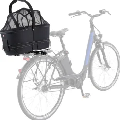 Trixie Fietsmand Long Voor Brede Bagagedragers - Hondenfiets-accessoires - 49x29x60 cm Zwart