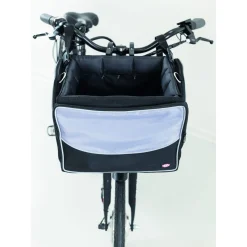 Trixie Fietstas Voor Aan Stuur - Hondenfiets-accessoires - 41x26x26 cm Zwart Grijs