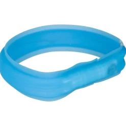 Trixie Flash Lichtband Usb Extra Breed Blauw - Hondenveiligheidslampje