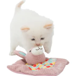 Trixie Junior Knuffeldoekje Haas - Kattenspeelgoed - 13x13 cm