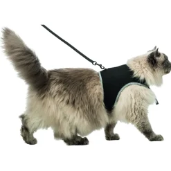 Trixie Kattenharnas Met Looplijn Xxl - Kattenharnas - Zwart 36-54 Cm