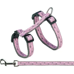 Trixie Kattentuig Met Riem 27–45 Cm/13 Mm. 1.20 M - Kattenharnas - Grijs Pink 27-45x1.3/120 Cm