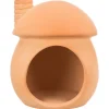 Trixie Keramiekhuis Paddenstoel - Kooi Accessoire - Ø11x11 cm Terracotta