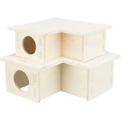 Trixie Meerkamerhuis. 3 Kamers - Kooi Accessoire - 30x30x12 cm
