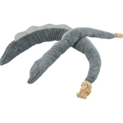 Trixie Nordic Pluche Aal Karl - Hondenspeelgoed - 94 cm Grijs
